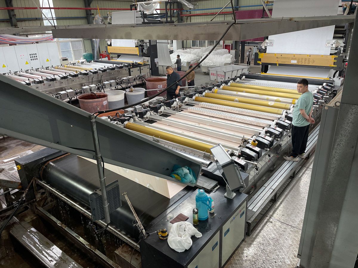 Multi-color magnetic rod printing machine